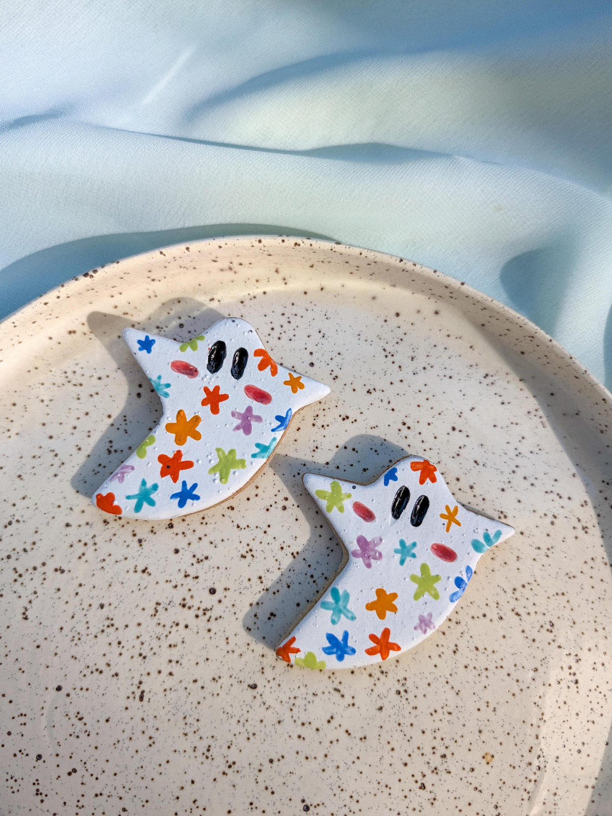 Magnet - Floral Ghostie - Stoneware