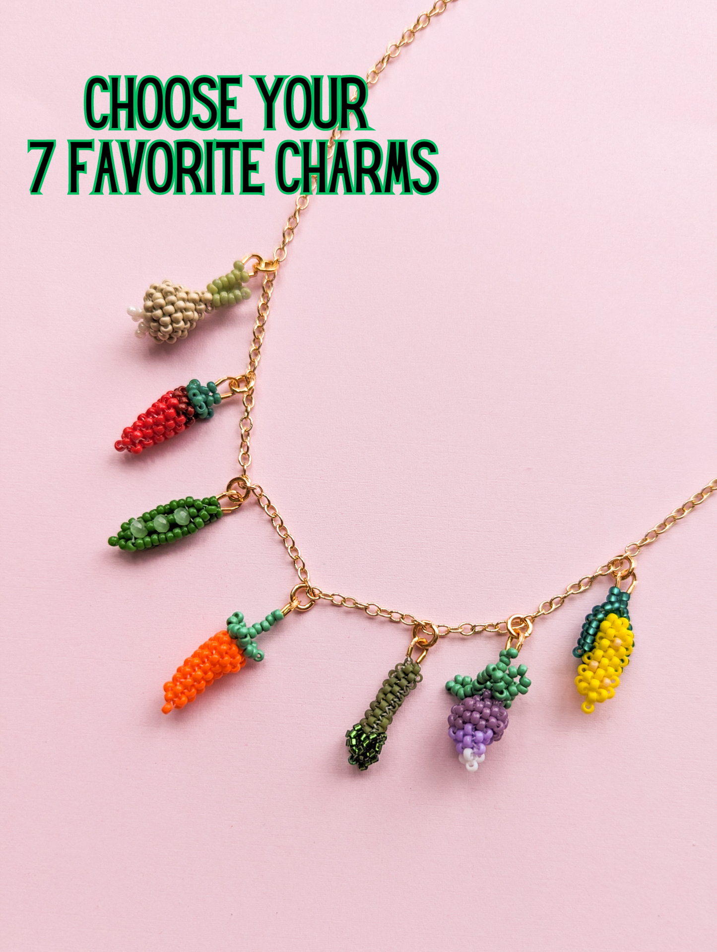 Custom Charm Necklace - 7 Charms