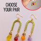Fruit Drop - Brass & Glass Arch - Choose your Pair