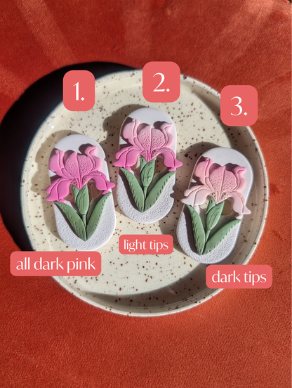 Fridge Magnets - Pink Iris