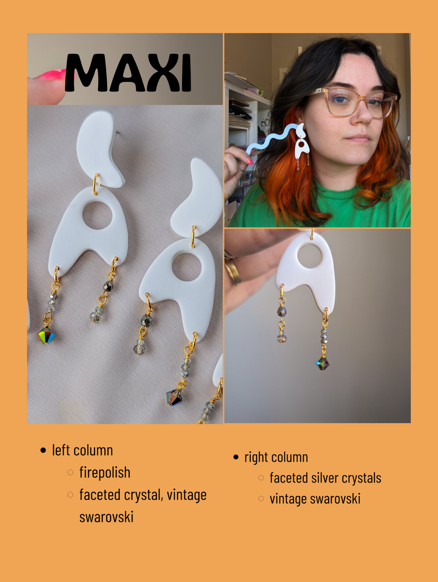 Jetsons - Snow - Crystal, Firepolish, Vintage Swarovski