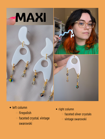 Jetsons - Snow - Crystal, Firepolish, Vintage Swarovski