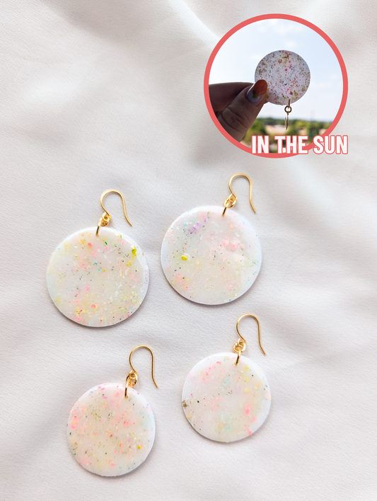 Circle Drops - Choose your Size - Confetti - Glossy