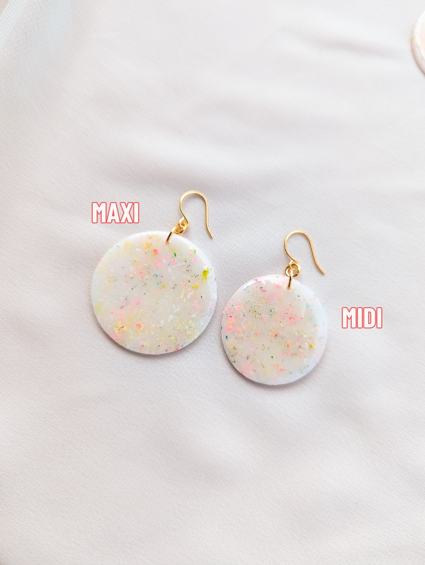 Circle Drops - Choose your Size - Confetti - Glossy