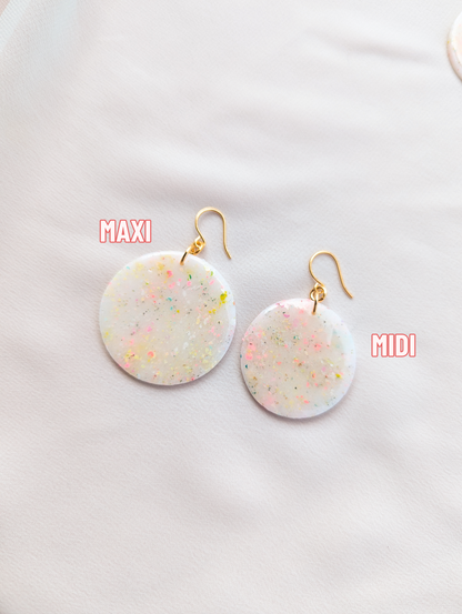 Circle Drops - Choose your Size - Confetti - Glossy