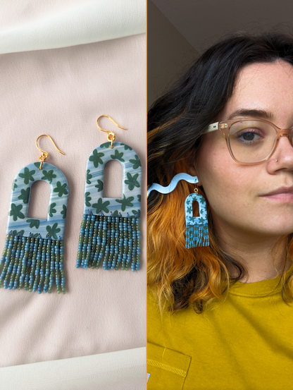 Moody Drops - Choose Your Style - Floral & Checker - Handpainted