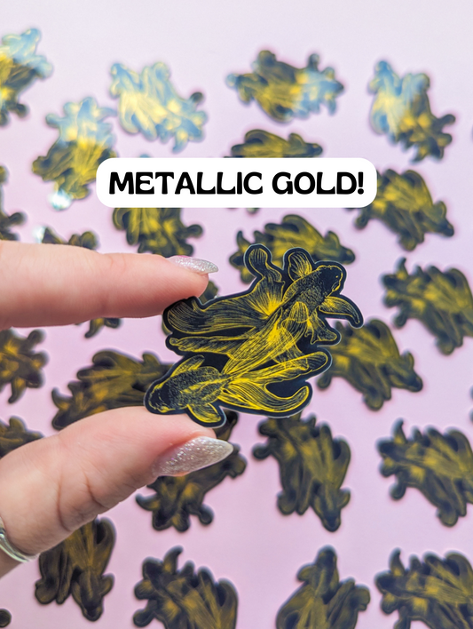 Koi Fish - Metallic Gold Glossy