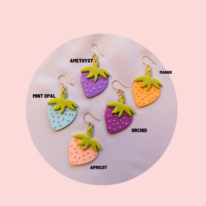 Strawberries - Pink Seeds - Choose your Clay Color