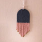 Wall Hanger - Palm - Deep Cyan, Pink, Mustard