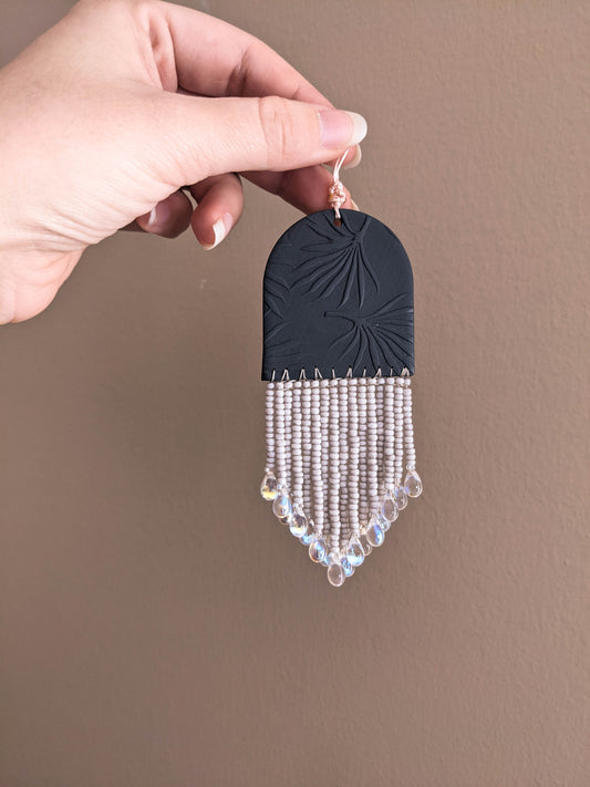 Wall Hanger - Palm - Deep Cyan, Oyster Gray, Holo Crystal