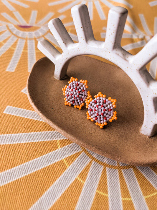 Sunburst Stud - Lilac & Honey