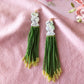 Squid Fringe - Green Watermelon Jasper - Double Fringe