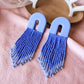 Arch Fringe - Periwinkle - Denim Crystal Tipped