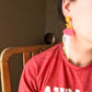 Moon Fringe - Midi - Neon Pink & Cheddar - Buffed