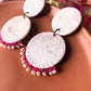 Circle Double Drop - Midi - Pink Dragon Fruit - Freshwater Pearl