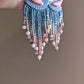 Moon Fringe - Bats - Rose Quartz & Bamboo Coral Tips