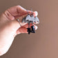 Bats - Silver with Black Onyx
