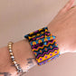 Statement Cuff - Fiesta - Beaded Clasp