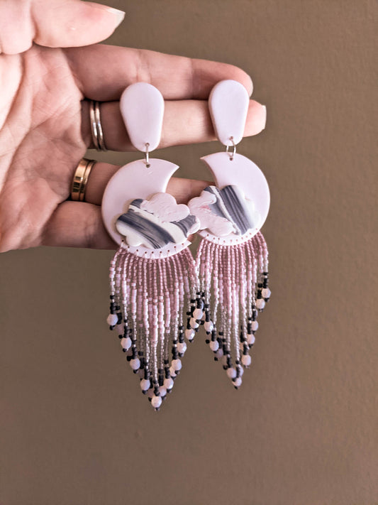 Moon Fringe - Blush Swirl