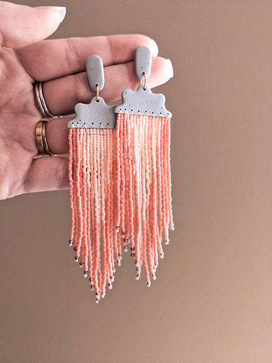 Scallop Shoulder Dusters - Sage & Dusty Pinks