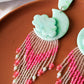 Moon Fringe - Mint Quartz - Hot Pink
