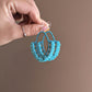 Sunburst Oval Drop - Ocean Blues