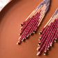 Trio Fringe - Magenta, Gray Opal & Peach - Tourmaline - Glimmer