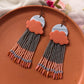 Harvest Moon Fringe - Salmon & Moody Blue