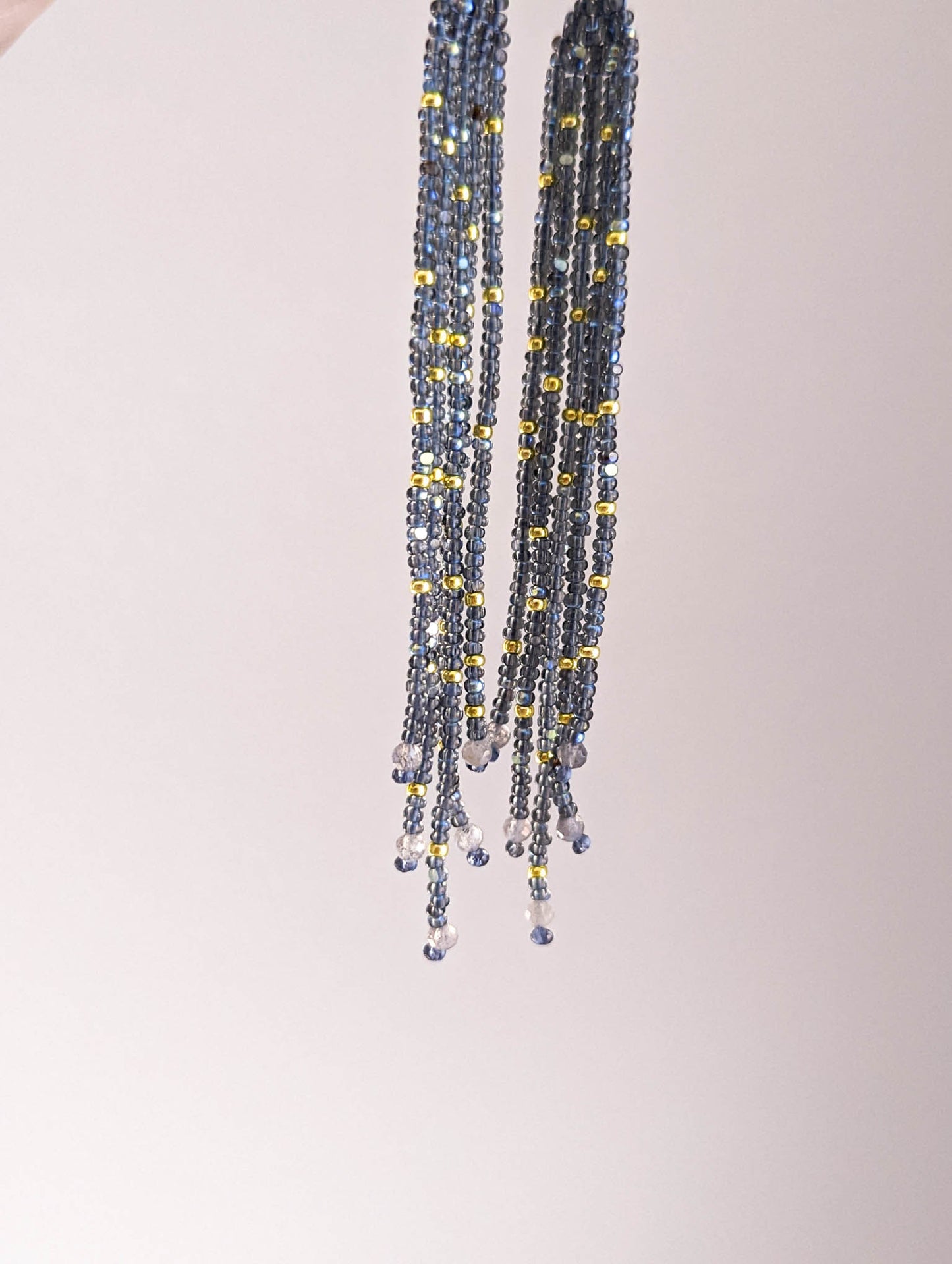 Druzy Fringe - Long - Night Sky - Laborite Tips - Glimmer Cut