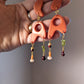 Jetsons - Rust - Faceted Mookaite, Sunstone, Opal, Peridot - Buffed