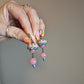 Tiny Hats for Your Beads - Pink Agate, Teal & Blush