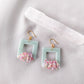 Square Drop - Soft Mint - Confetti Cake - Buffed - Glimmer Cut