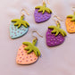 Strawberries - Pink Seeds - Choose your Clay Color