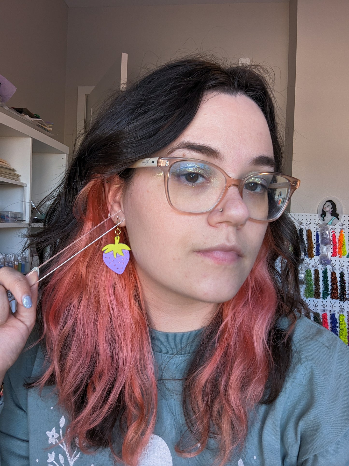 Strawberries - Pink Seeds - Choose your Clay Color