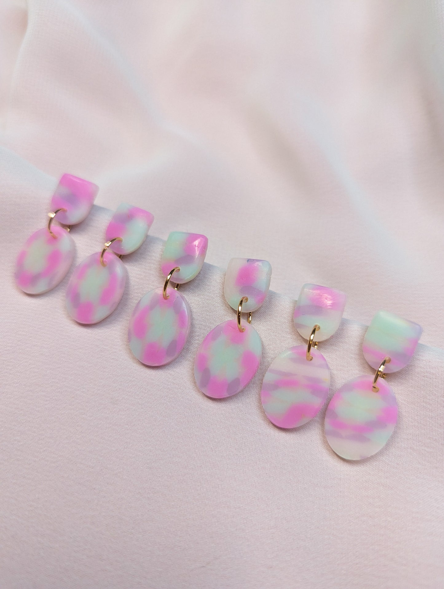 Oval Drop - Pink & Mint Quilt - Buffed